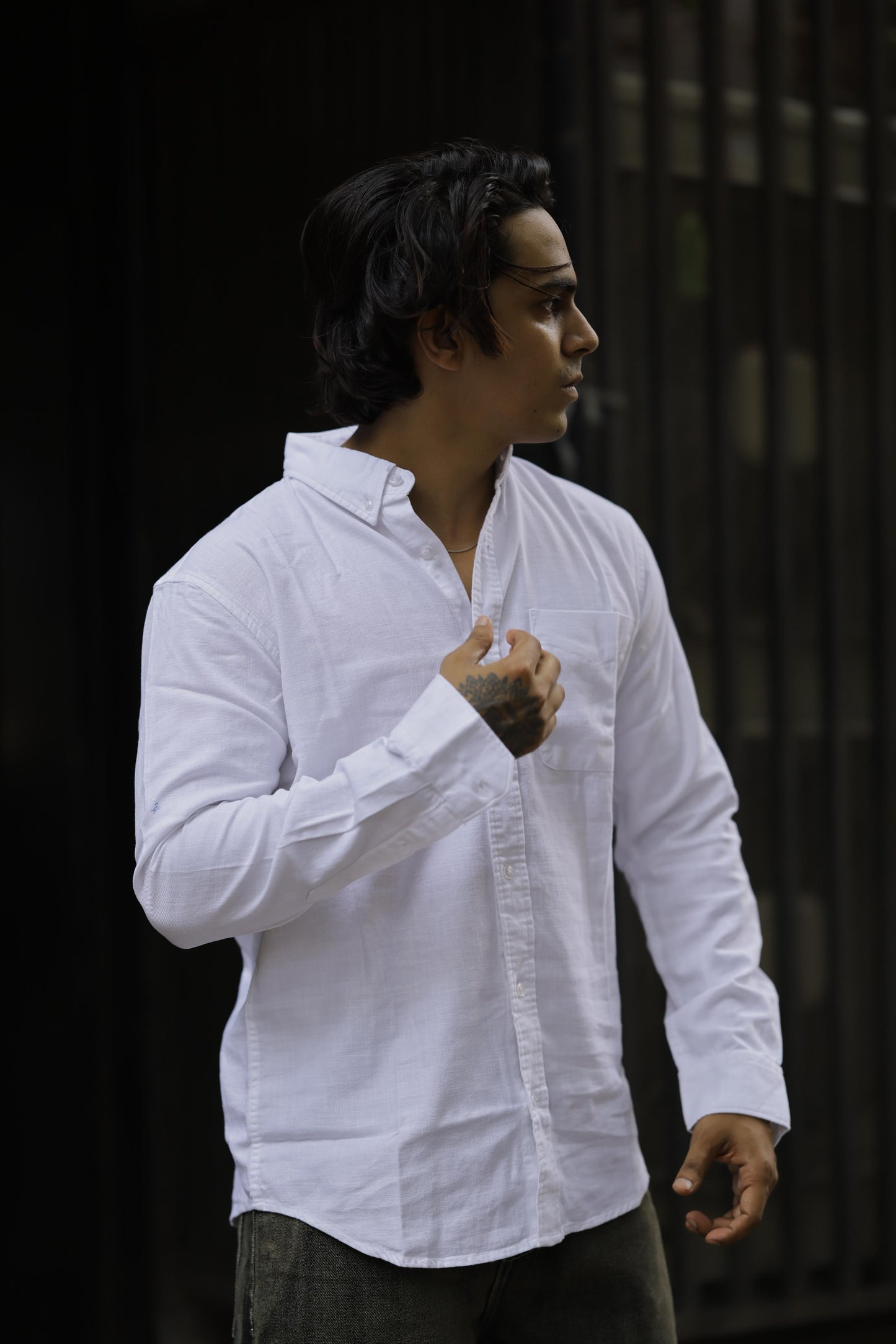 Basic linen full sleeve shirt