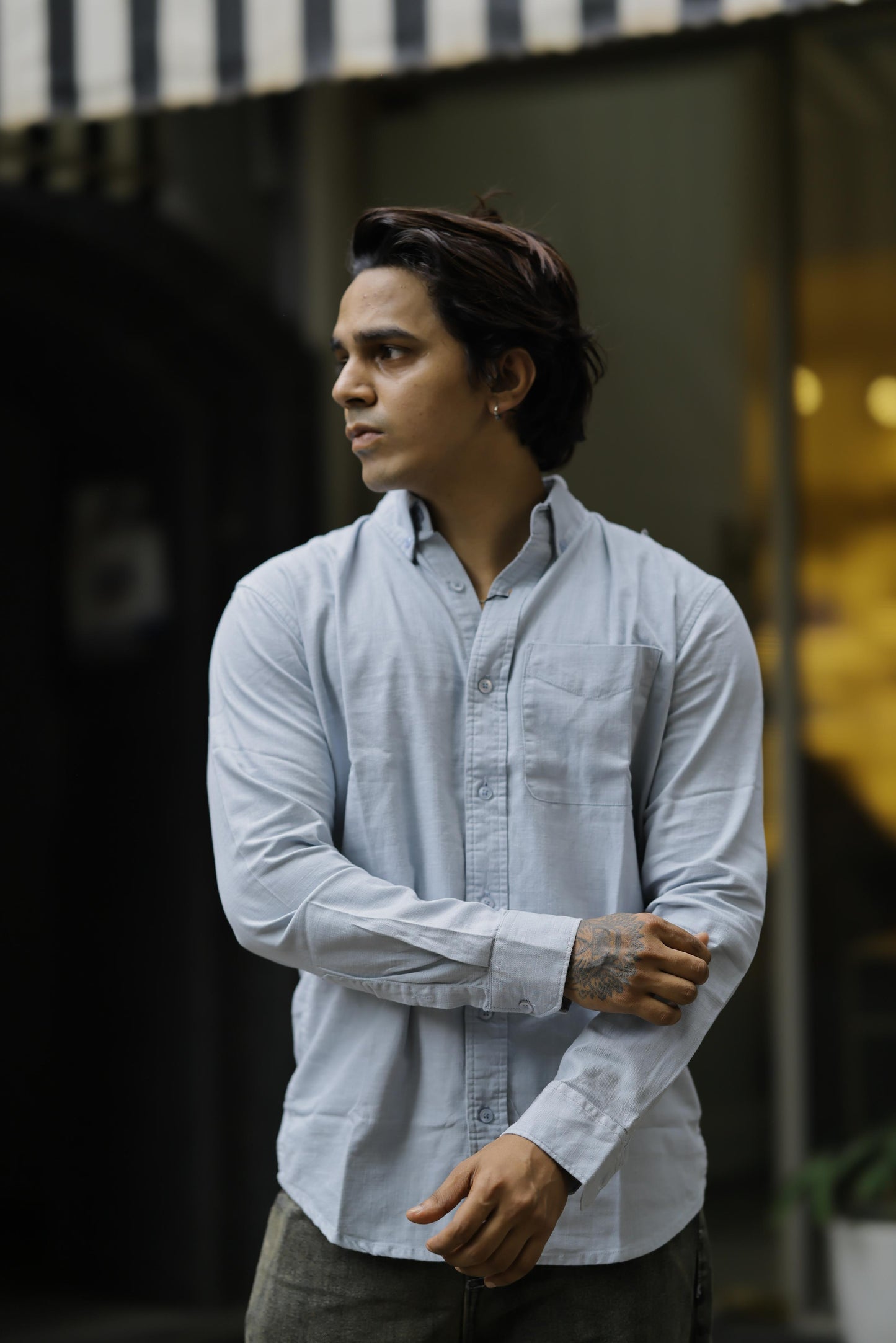 Basic linen full sleeve shirt
