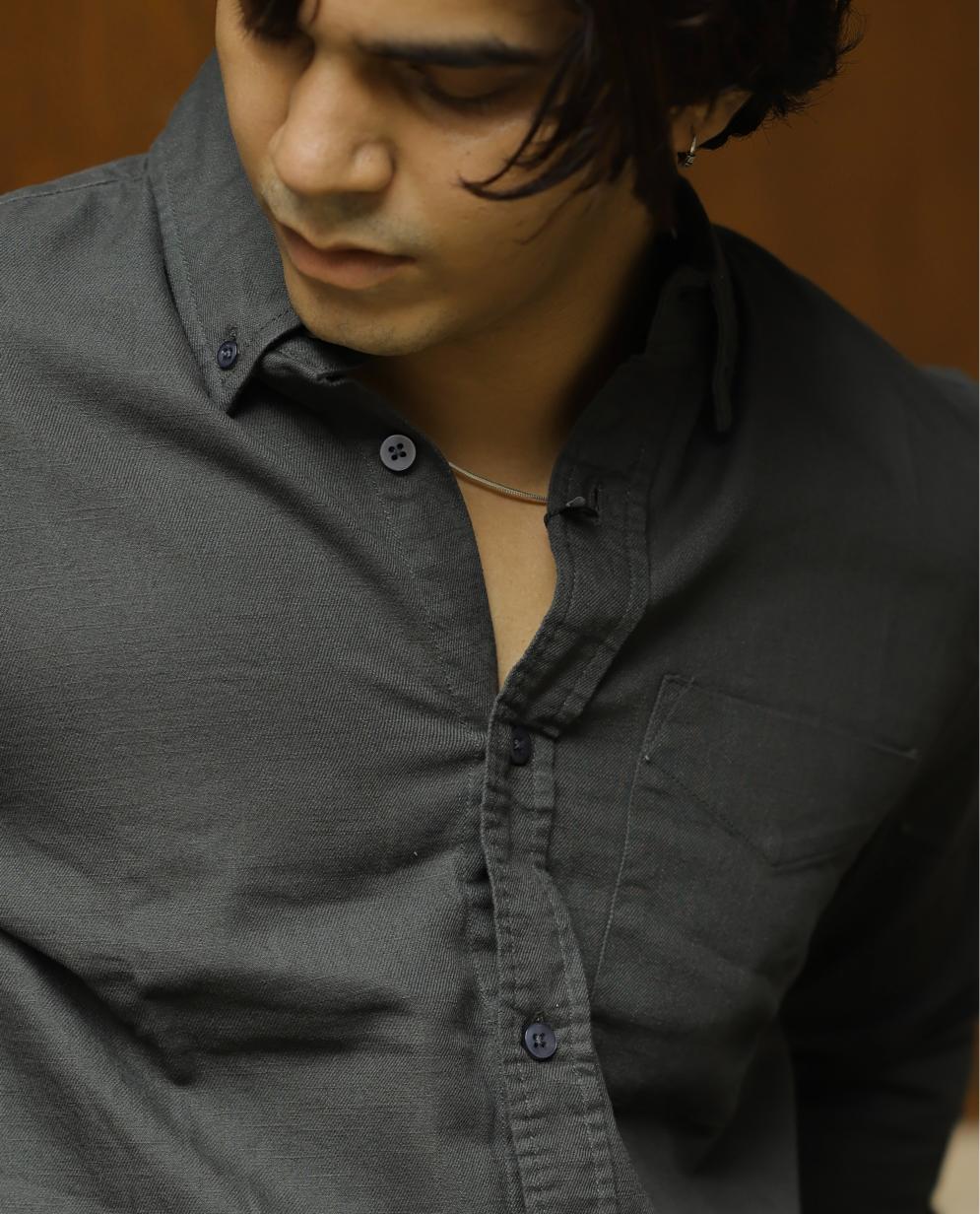Basic linen full sleeve shirt