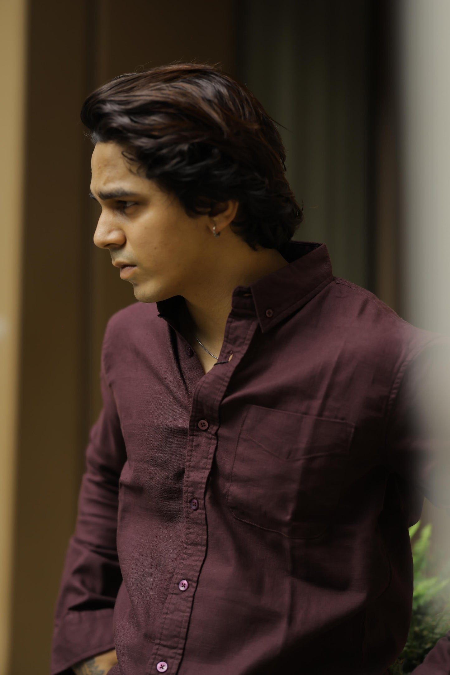 Basic linen full sleeve shirt