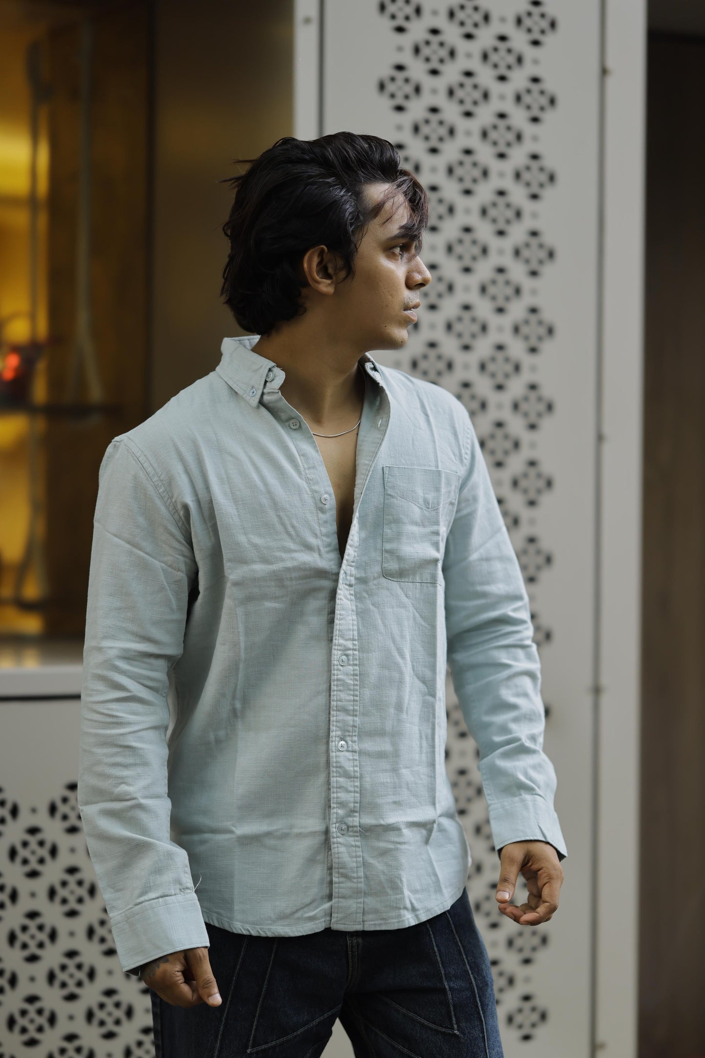Basic linen full sleeve shirt