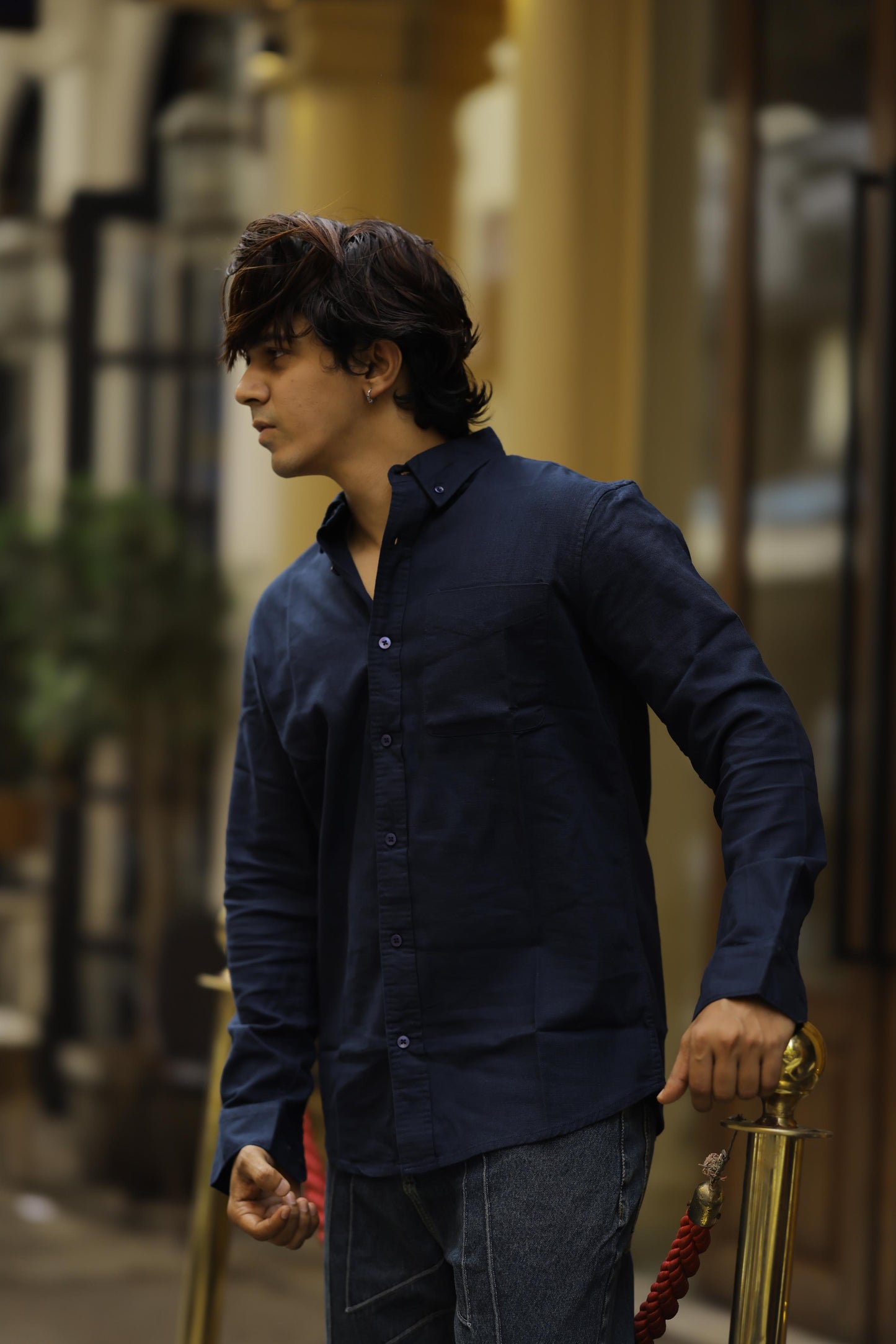 Basic linen full sleeve shirt