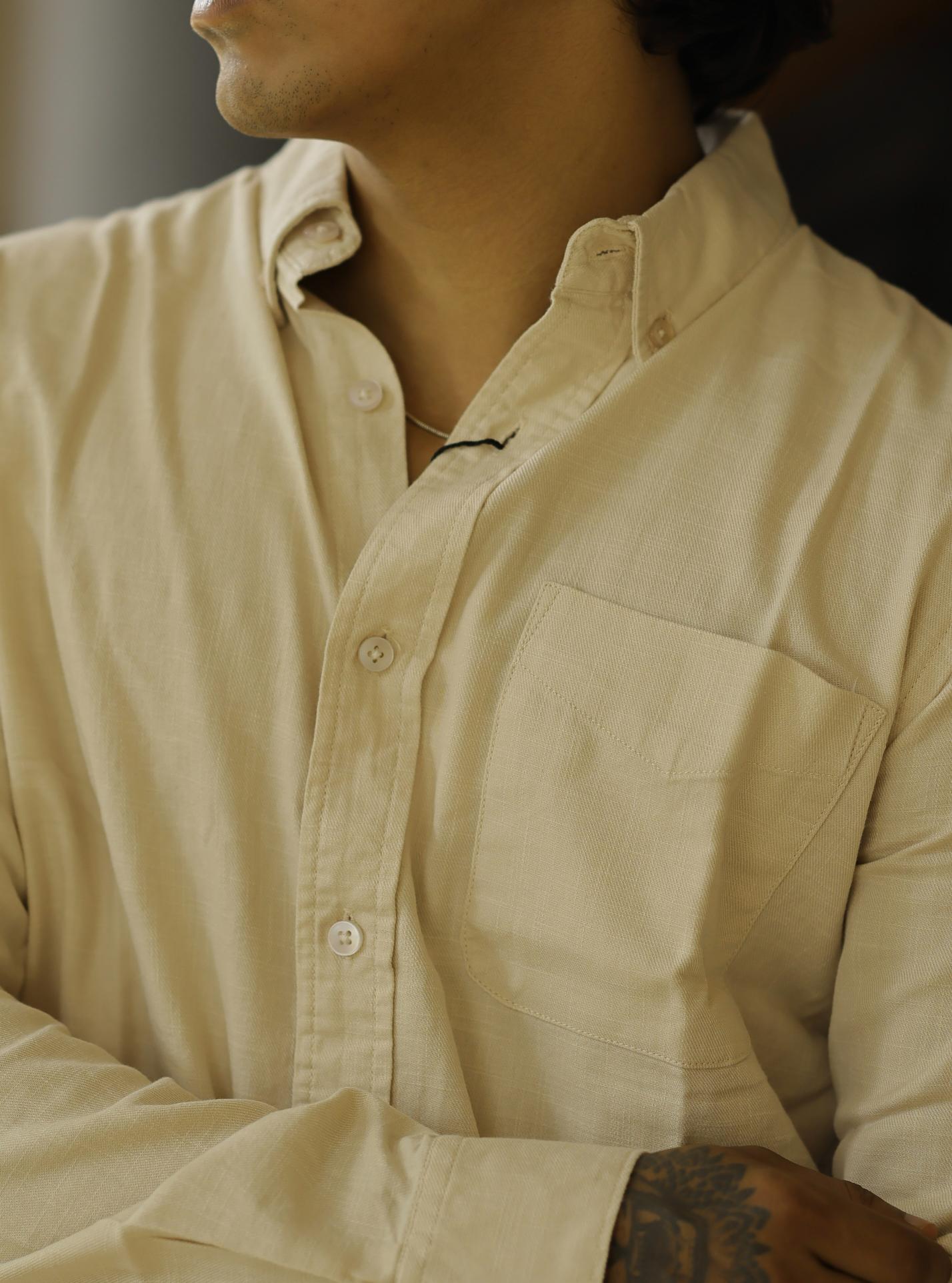 Basic linen full sleeve shirt